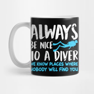 Funny Scuba Diving Shirt For Divers Vintage Dive Lover Gifts Mug